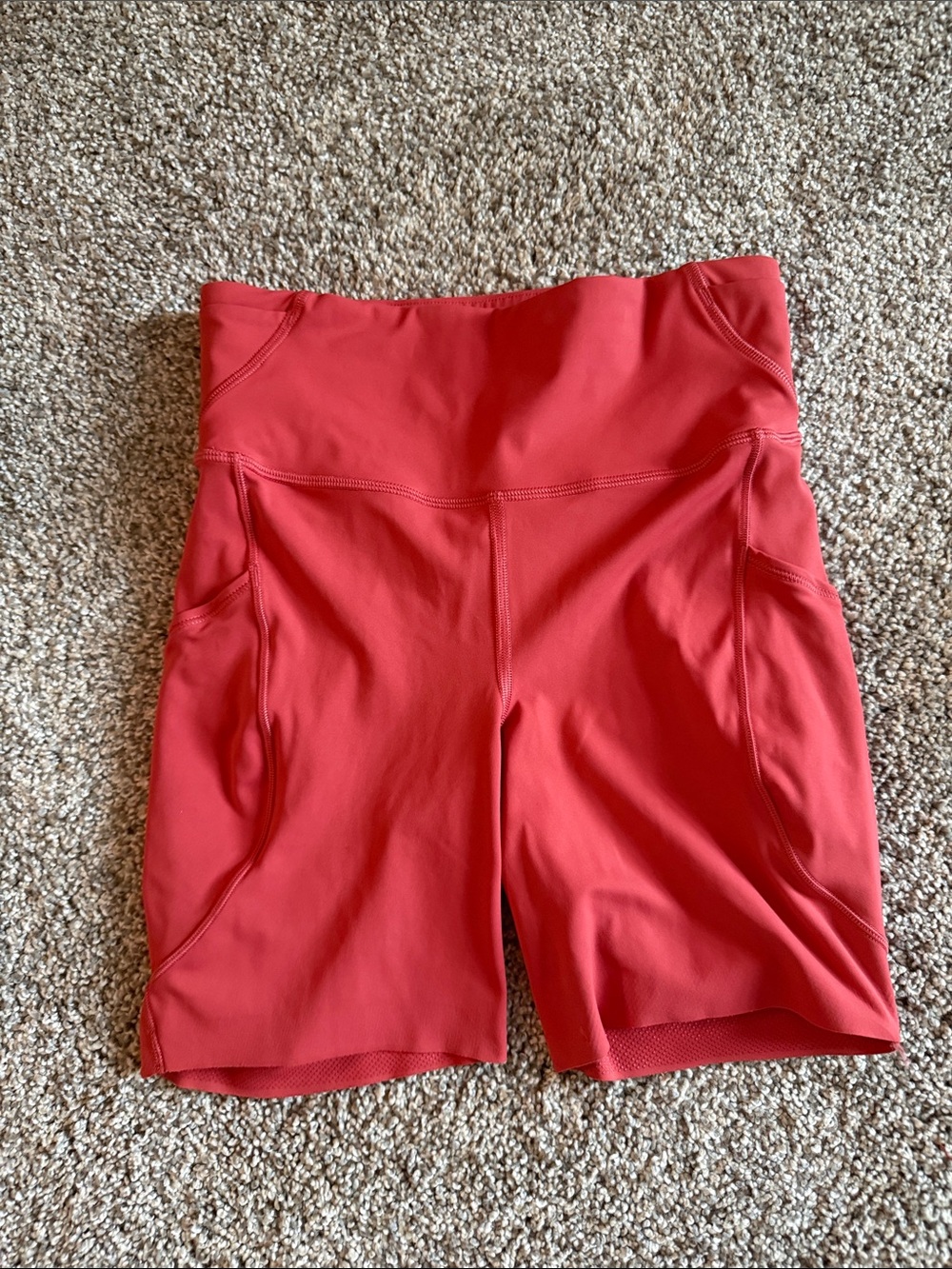 Lululemon Fast and Free High Rise Shorts - Desert Red 6”